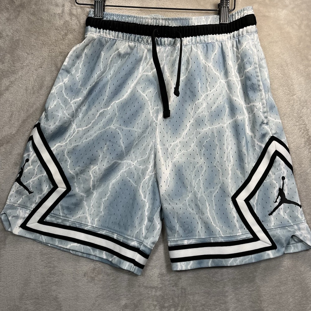 New S Nike Air Jordan Dri-Fit Diamond Woven Mesh Shorts Lightning FN5804-436 Men